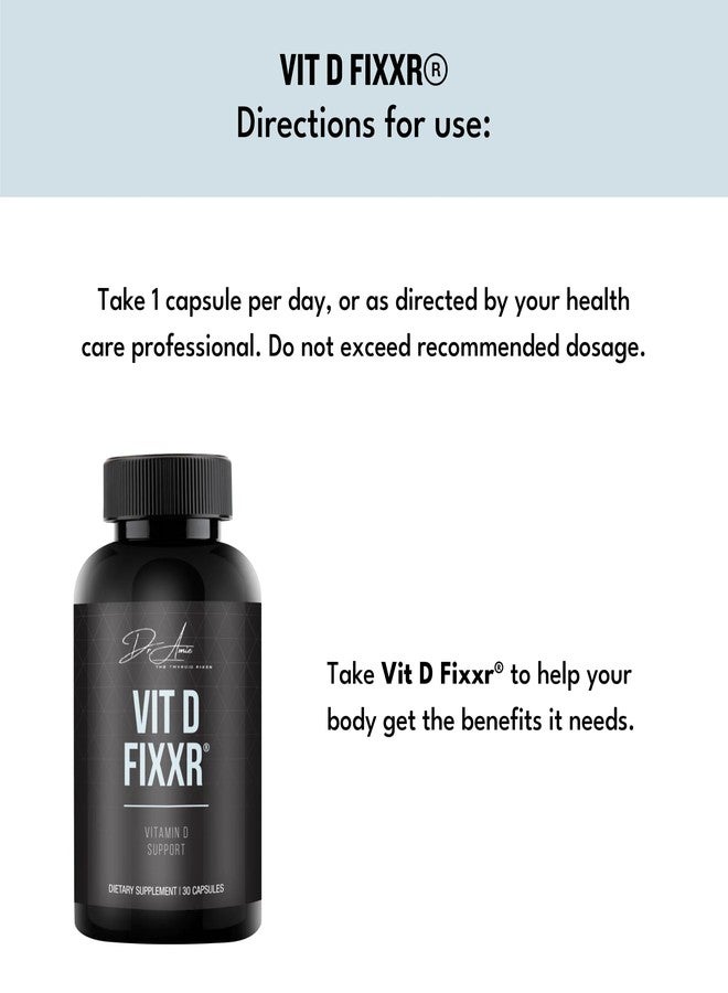 Fixxr VIT D by Dr. Amie | High Potency Vitamin D with K1, K2, and geranylgeraniol (GG) | 10,000 IU per Capsule | 30 Day Supply, 30 Capsules - Image 4