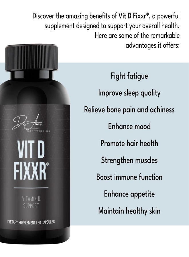 Fixxr VIT D by Dr. Amie | High Potency Vitamin D with K1, K2, and geranylgeraniol (GG) | 10,000 IU per Capsule | 30 Day Supply, 30 Capsules - Image 3