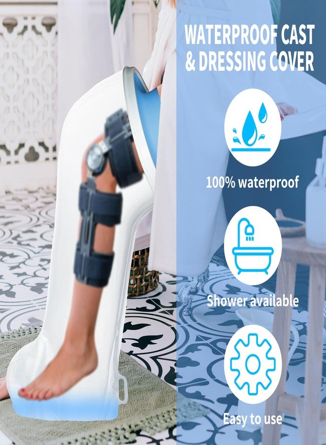 KEEFITT Leg Cast Protector for Shower with Non-Slip Padding Bottom, Waterproof Full Leg Size Shower Bandage and Cast Cover, Watertight Protection to Broken Leg, Knee Post Surgery, Foot and Ankle Wound, Burns - Image 4