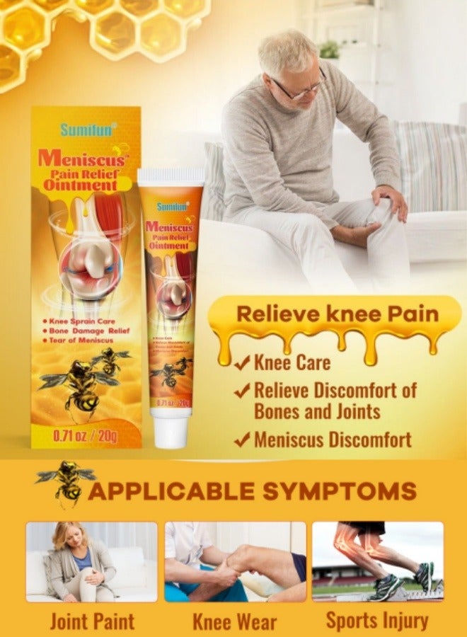 Sumifun （2 Pack） Bee Venom Pain Relief Gel for Joint & Muscle , Fast-Acting Herbal Cream for Neck, Knee, Shoulder, Back, Leg Pain , Arthritis, Sciatica, Stiffness, Inflammation , Cooling Soothe - Image 4