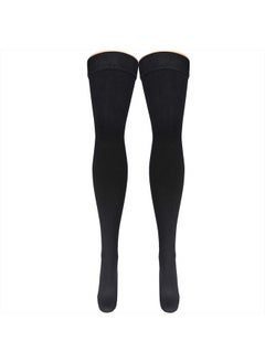 Truform Compression Socks, 20-30 mmHg, Men's Dress Socks, Thigh High Over Knee Length, Black, Medium  - Image 3