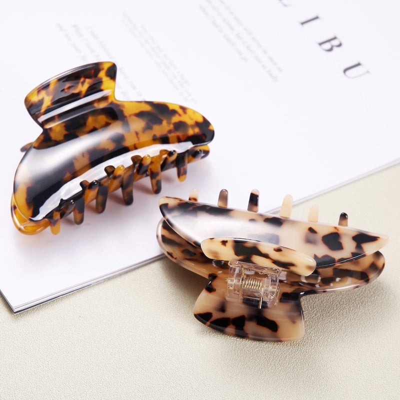 Eyegla 2 Pcs Large Hair Claw Clips Tortoise Shell Big Claw Hair Clips for Thick Hair Strong Hold No Slip Grip Hair Jaw Clips for Women - Image 3