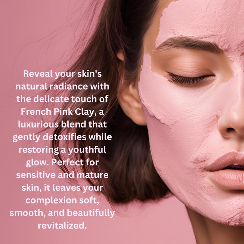 Heilen Biopharm Heilen Biopharm French Pink Clay Powder For Supports Healthy Hydrated Skin 200 g Pack of 1  - Image 5