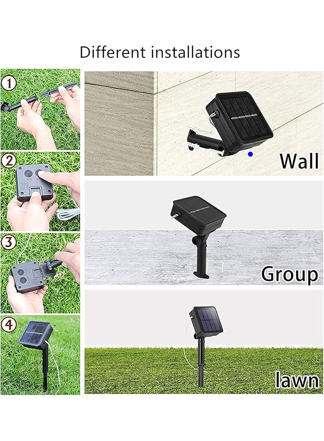 erorex Solar Fairy String Lights Outdoor Fairy Light 8 Solar Lighting Modes Ip65 Waterproof For Home Garden Patio Wedding Party Xmas Warm White 2 10M - Image 3