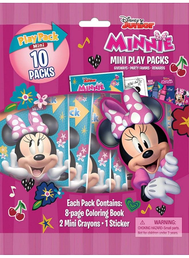 Bendon Mini Play Packs, Each With Mini Coloring Book, 2 Mini Crayons, And A Sticker,10Pack (Minnie) - Image 2