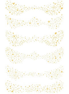 Generic 6Pcs Face Sticker, Freckles Tattoo, Glitter Freckles Face Tattoo, Freckles Temporary Tattoos Glitter Freckles Sparkle Makeup Patches-Gold-Face Glitter Speckles Patches  - Image 4