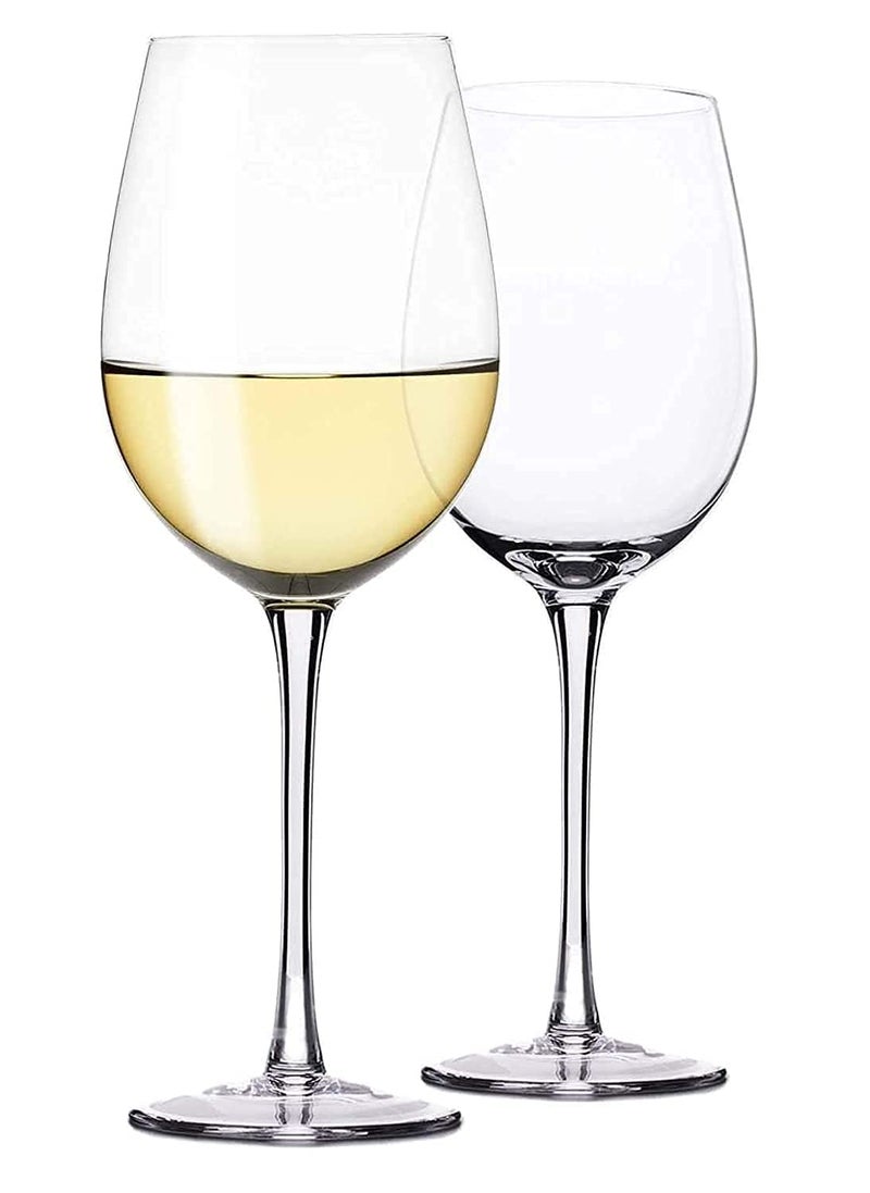 HAPPY BORN Style 350ml Crystal Wine GlassTransparent and White Wine Glasses Tableware Crystal Glass Great for Spirits Drink Glass Unique Modern Glass Design Set of 4 pcs - Image 3