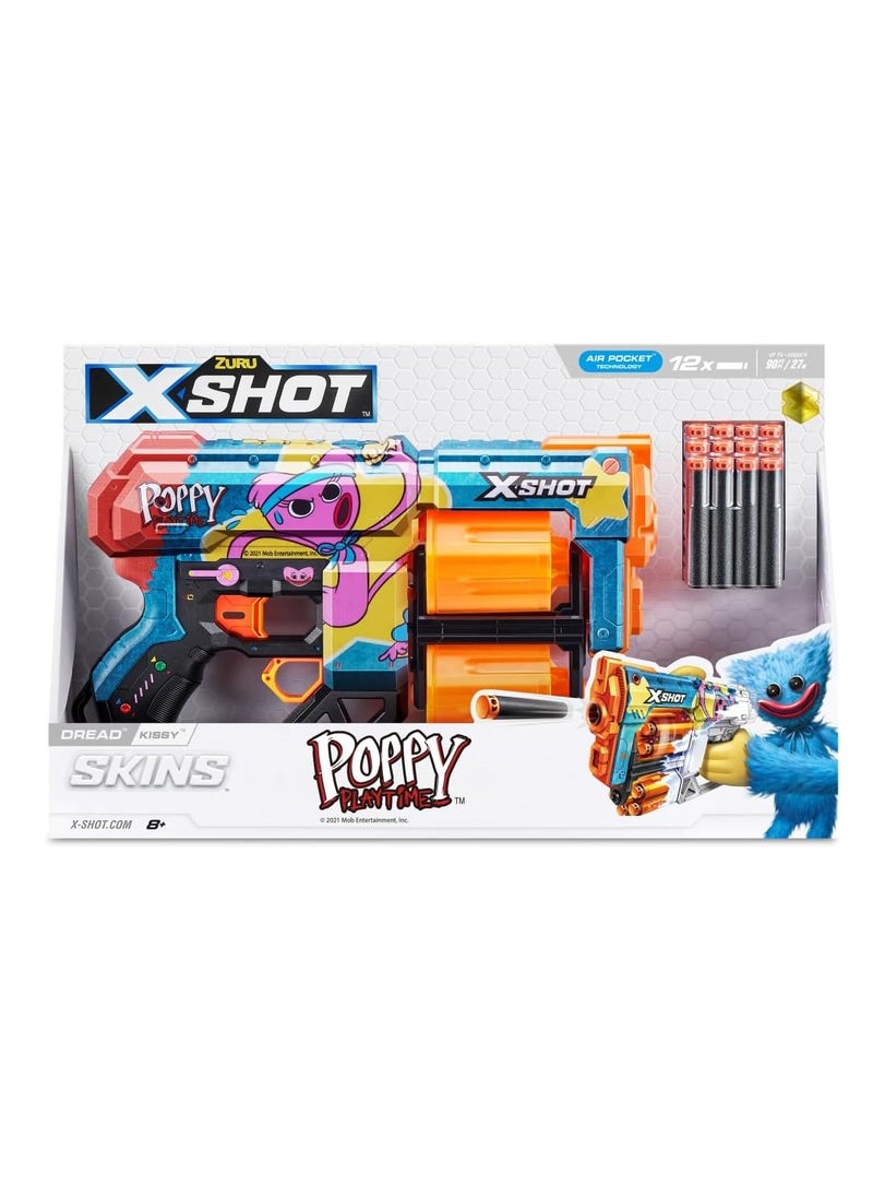 زورو إكس-شوت X-Shot - Skins Dread Poppy Playtime S1 w/ 12 Darts - Kissy - No:XS-36650-A  - Image 5