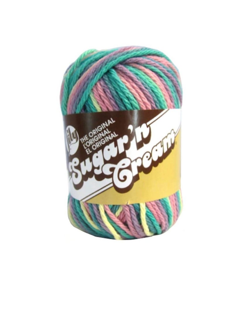 Lily Sugar'n Cream Yarn - Ombres Rainbow Bright - Image 3