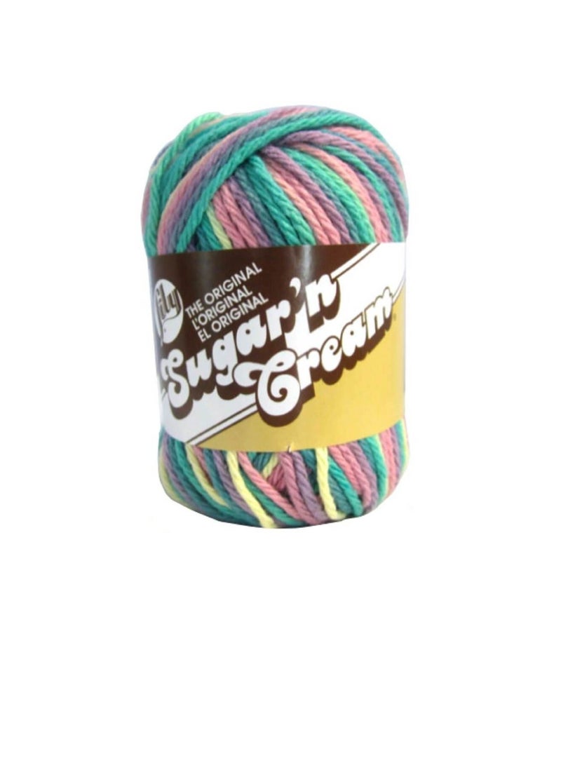 Lily Sugar'n Cream Yarn - Ombres Rainbow Bright - Image 2