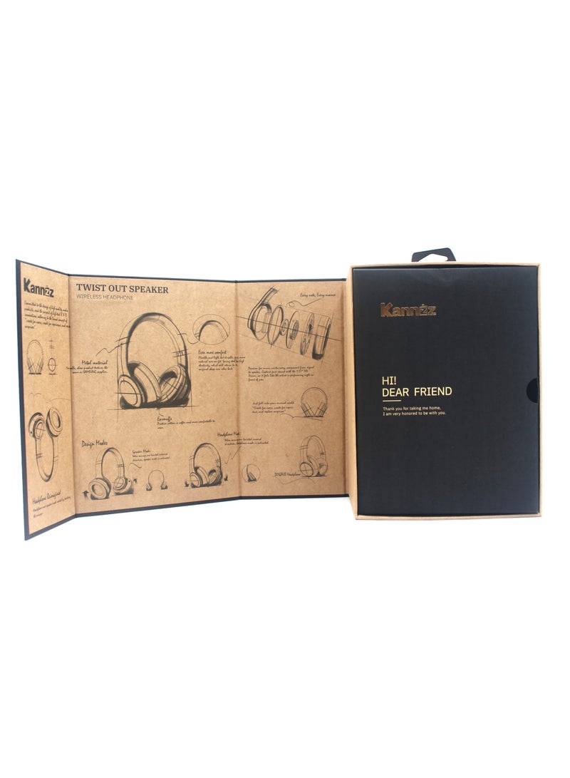 Kannzz Luxury Wireless Headphones That Flip to Powerful Speakers - Image 4