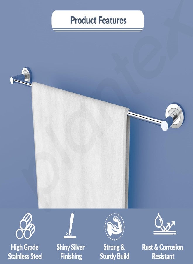 Plantex Stainless Steel Single Towel Rod for Bathroom 24 Inch/Towel Holder/Bathroom Hangers for Clothes/Towel Bar (Pack of 1,Chrome Finish) - Image 3