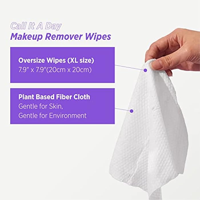 Unicorn Glow Makeup Remover Face Wipes, XL Oversize, Vegan Formula, Plant based fiber cloth, Alcohol-Free Facial Cleansing Make up Remover, Charcoal, Aloe Extract, Parabens Free, 75 Count (Pack of 3) - Image 3