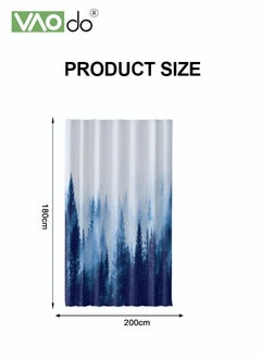 Fog Forest Printing Shower Curtain Thickened Polyester Shower Curtain 180 * 200CM - pzsku/Z418F07252F1C28D7E991Z/45/_/1669886917/6154a8d2-23e4-4dcf-af05-d19fa7ec994a