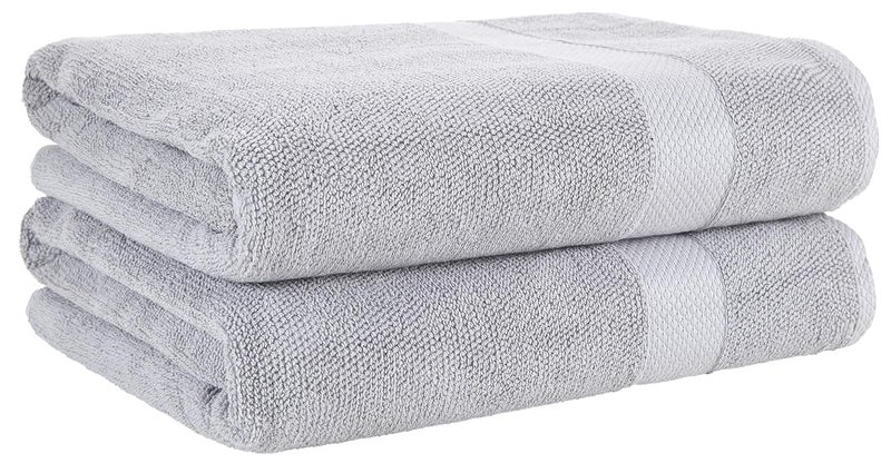 Maura Maura Bath Sheets 100 Cotton 35x70 Oversized Ultra Absorbent Quick Dry Soft Towel Set for Bathroom Extra Large Bath Towels Cool Grey  - Image 2