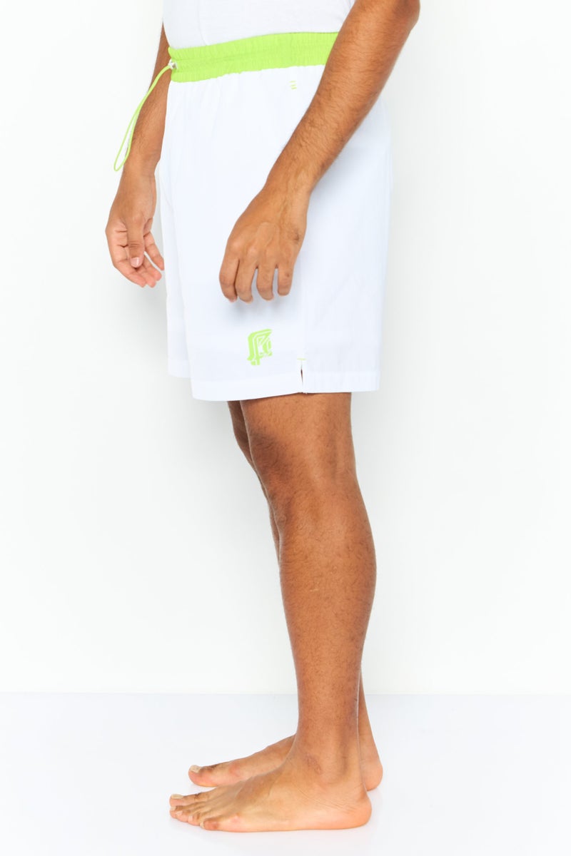 ESPRIT Men Brand Logo Board Shorts, White - Image 3