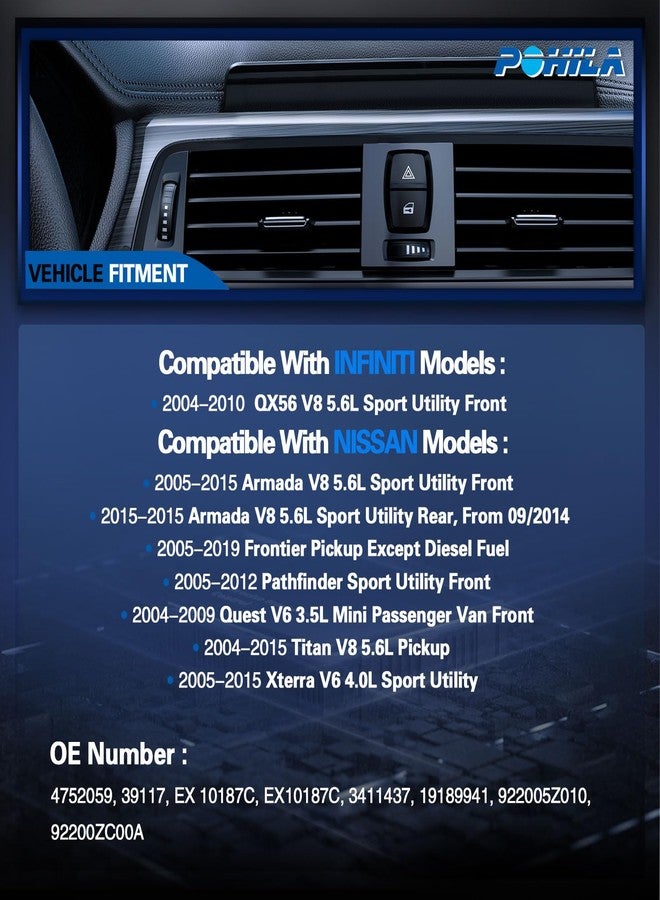 POHILA A/C Expansion Valve Replacement for Nissan Frontier 2005-2019, Pathfinder 2005-2012, Titan Armada Xterra, Quest & INFINITI QX56, Front Side - Image 3