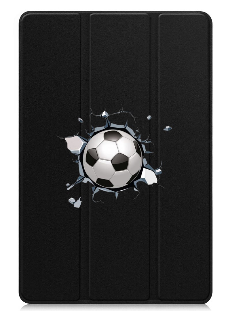 Theodor Protective Flip Case For Apple iPad Pro 13 (2024) With Trifold Stand Auto Wake Sleep Shockproof Cover Football - Image 1