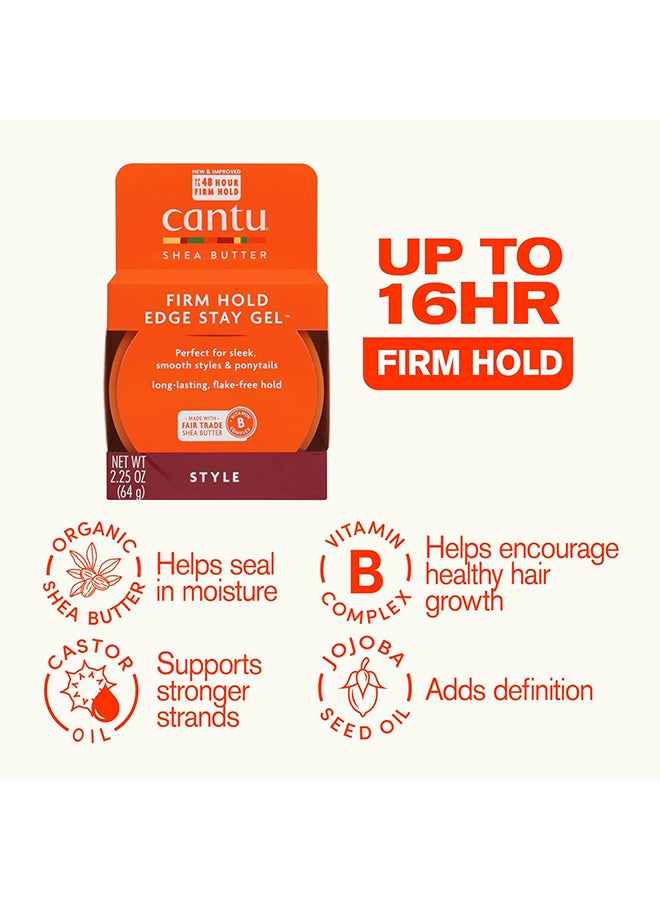 Cantu Shea Butter Firm Hold Edge Stay Gel 64g - Image 3