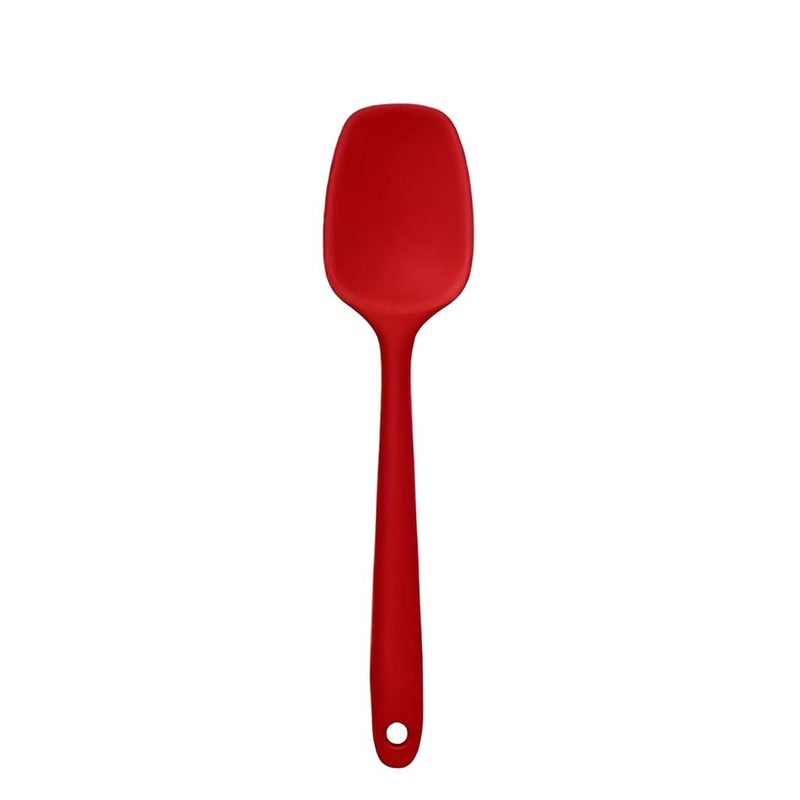 Sugalsu Sugalsu Silicone Spatula Set High HeatResistant Premium BPAFree One Piece Seamless Design NonStick Silicone with Stainless Steel Core CookingBaking Utensil Set of 1 Red - Image 1