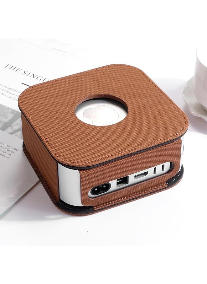 Apple mac Mini 2024 Leather Case Protective Case - grey