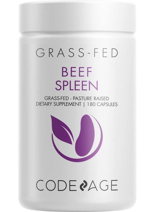 Codeage Grass Fed Beef Spleen Supplement Freeze Dried Nondefatted Desiccated Beef Spleen Bovine Pills Glandulars Meat Pasture Raised Argentina Beef Vitamins For Spleen Nongmo 180 Capsules - Image 1