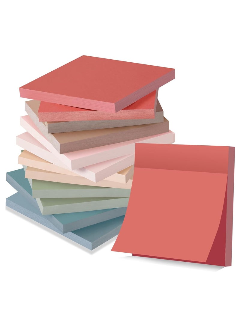 Generic (12 Pack) Sticky Notes 7.5 x 7.5 cm, Vintage Colors, Sticky Pads, Recyclable, Self-Stick Pads, Easy to Post for Home, Office, Notebook  - Image 3