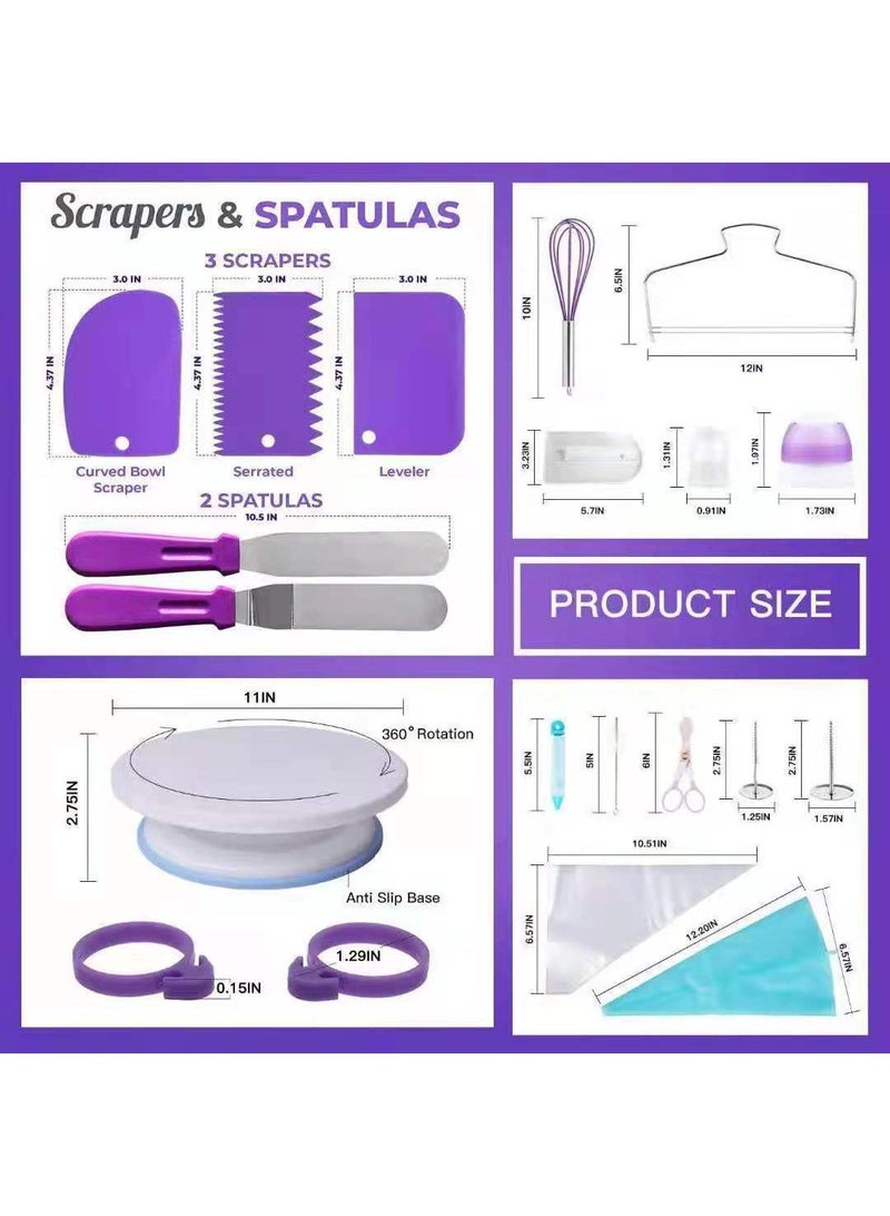 Y&D 137-piece cake turntable set Cake piping piping bag turntable baking set  - Image 5
