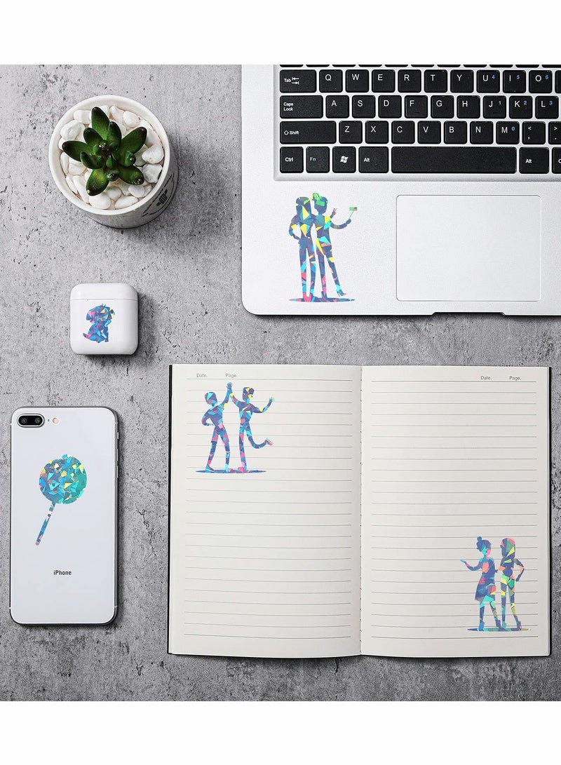Holographic Printable Vinyl Sticker Paper, Dries Quickly Waterproof Sticker Paper 20Pcs (Diamond)