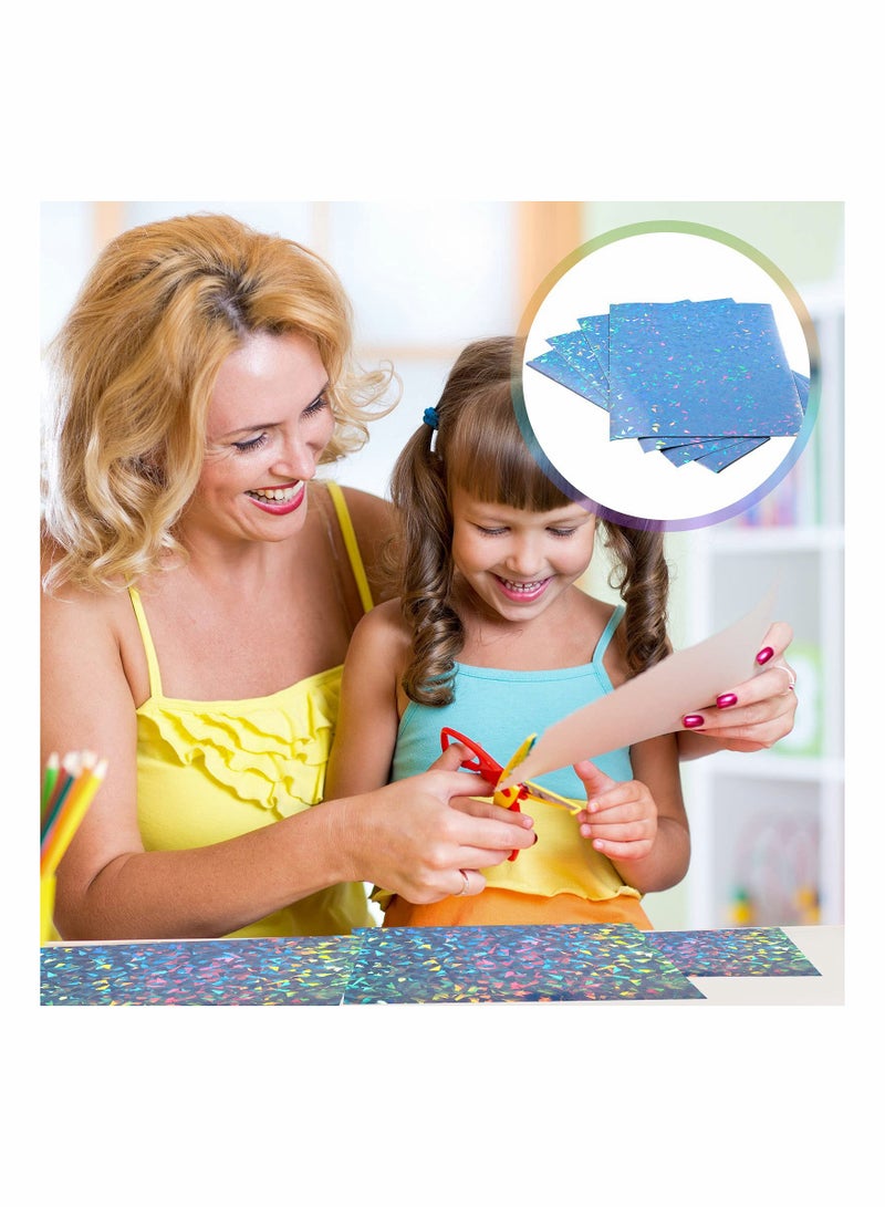 Holographic Printable Vinyl Sticker Paper, Dries Quickly Waterproof Sticker Paper 20Pcs (Diamond)