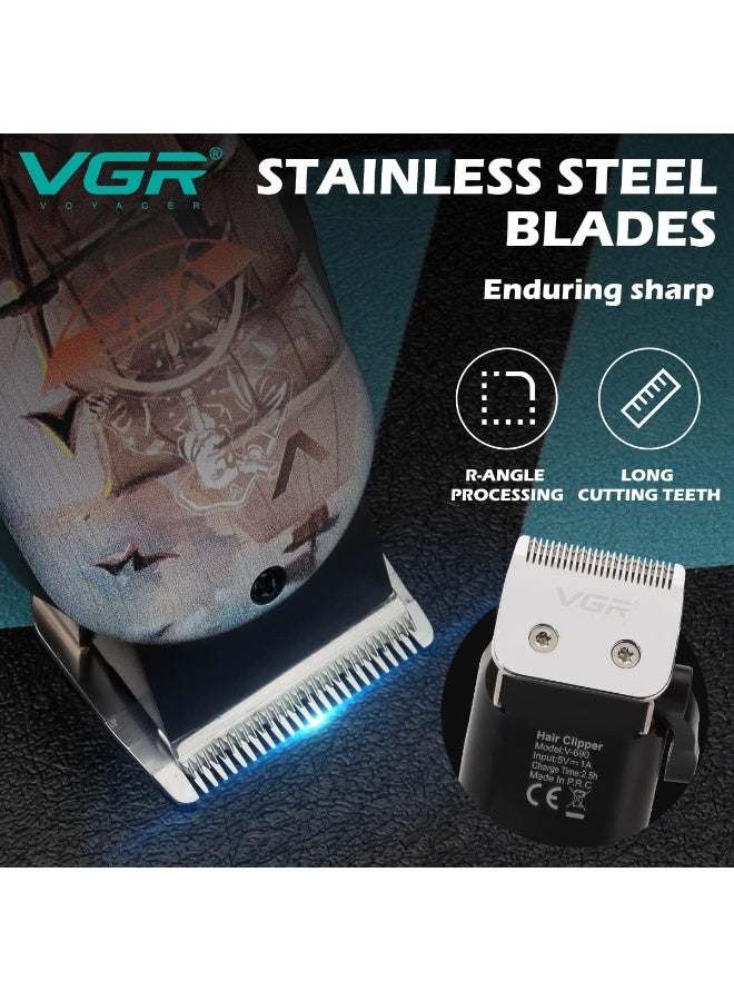 ماكينة الحلاقة الإحترافيه V-690 بأربعة أمشاط تدريج و ذراع تحكم فى الشفرات تعمل حتى 150 دقيقه متواصلين - Image 5