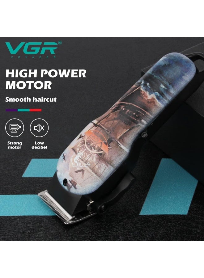 ماكينة الحلاقة الإحترافيه V-690 بأربعة أمشاط تدريج و ذراع تحكم فى الشفرات تعمل حتى 150 دقيقه متواصلين - Image 4