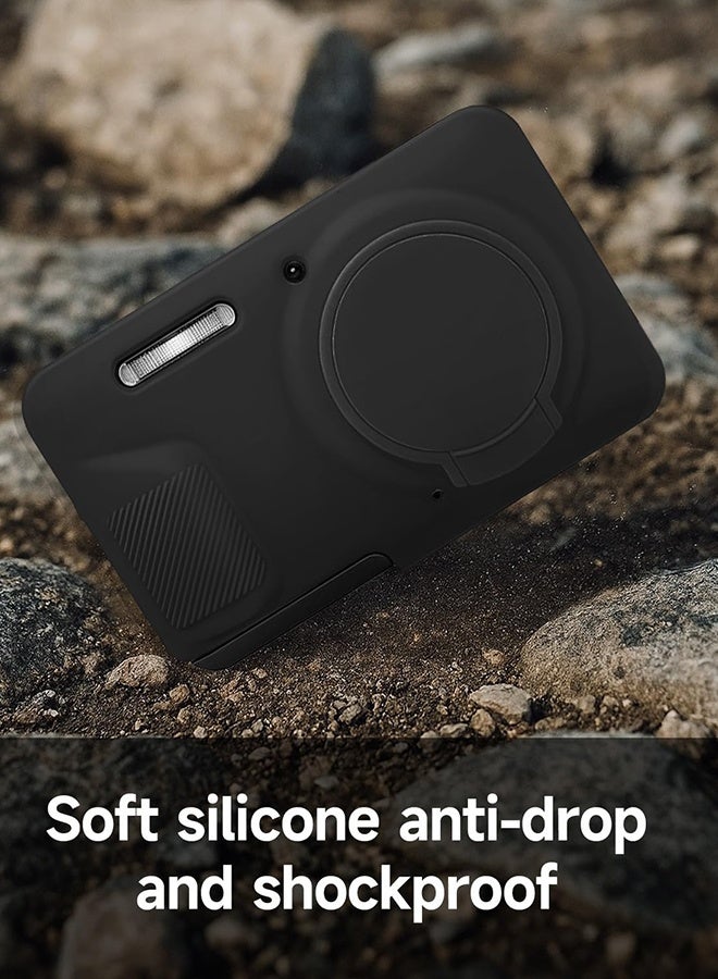 بشكل مختصر لحافظة Kodak PIXPRO FZ55 - غطاء واقي ناعم من السيليكون، مقاوم للخدش، نحيف وخفيف الوزن، مناسب تمامًا لكاميرتك (أسود) - Image 4