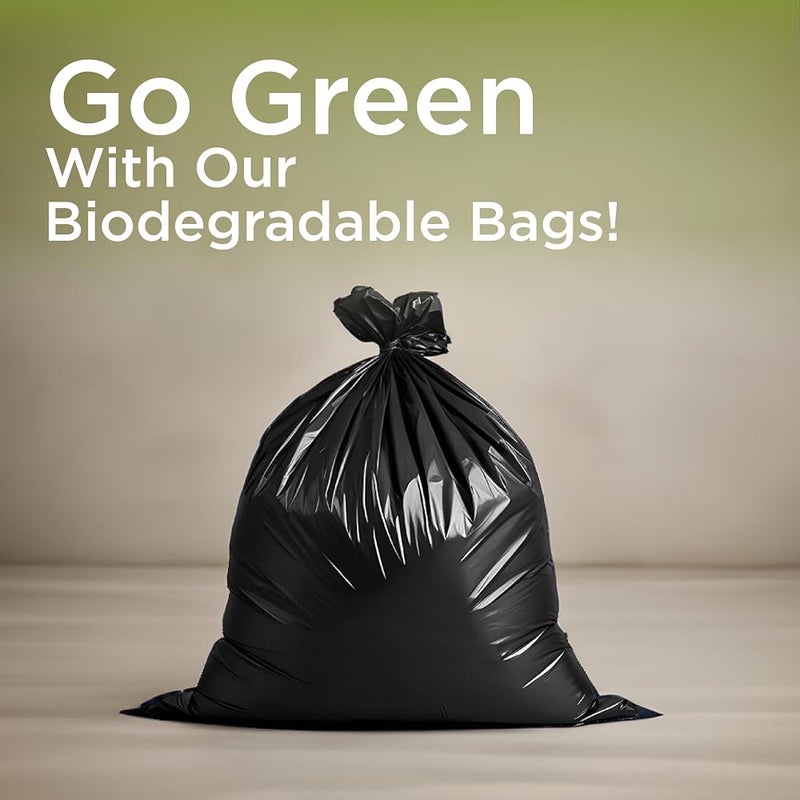 Hotpack, Strong & Bio-Degradable Heavy Duty Disposable Black Garbage Bag 30 Gallon, Medium 65x95cm, 20 Pieces X Pack of 3 Offer Pack - Image 5