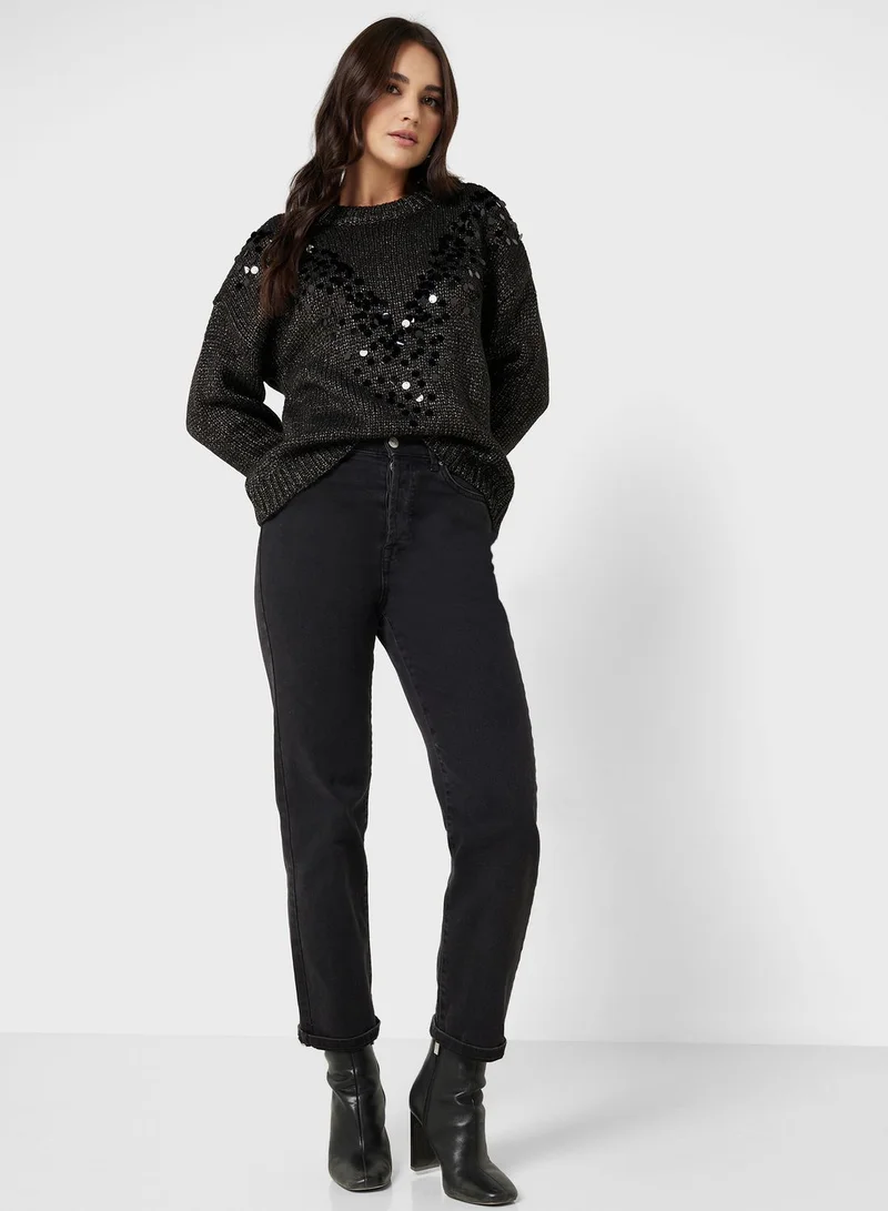 ONLY Sequin Knitted Sweater
