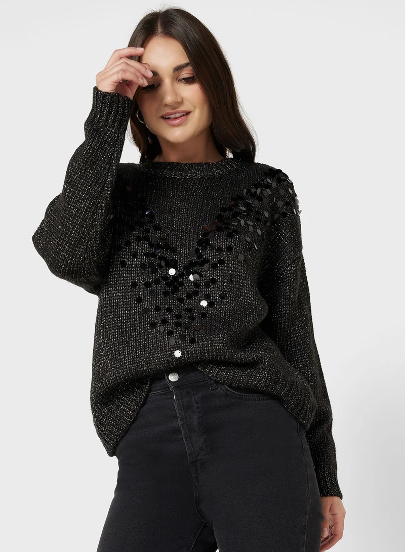 ONLY Sequin Knitted Sweater