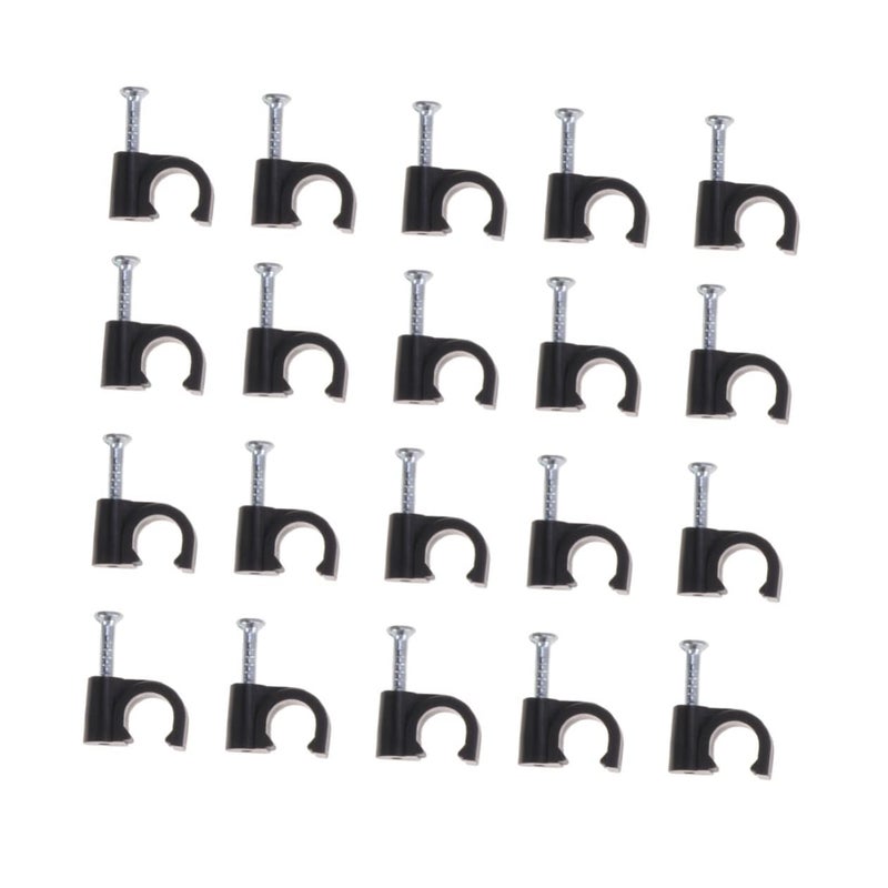 100pcs Black Cable Clips Wire Cord Fasteners 1.5X1.1cm Wall Clamp Organizer For Neat Management - Image 2