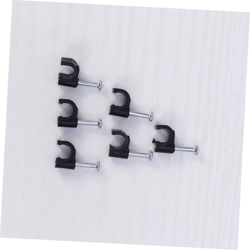 100pcs Black Cable Clips Wire Cord Fasteners 1.5X1.1cm Wall Clamp Organizer For Neat Management - Image 3