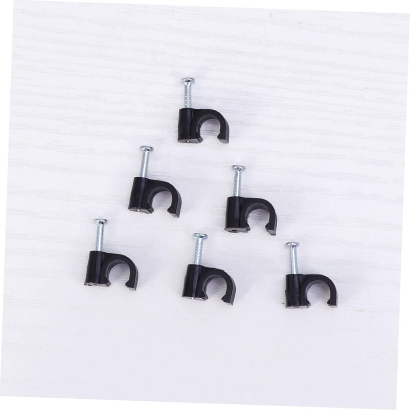 100pcs Black Cable Clips Wire Cord Fasteners 1.5X1.1cm Wall Clamp Organizer For Neat Management - Image 5