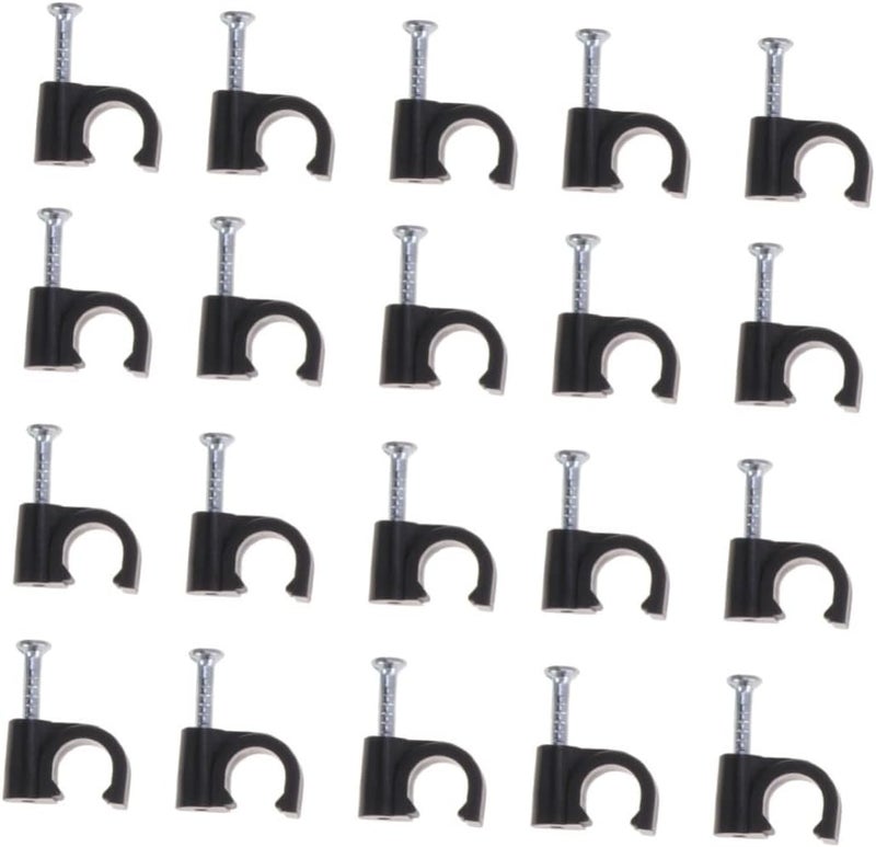 100pcs Black Cable Clips Wire Cord Fasteners 1.5X1.1cm Wall Clamp Organizer For Neat Management - Image 1