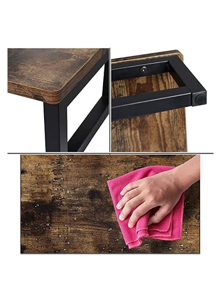 erorex Wood Vintage Monitor Stand Holder, PC Laptop Computer Screen Riser, Desktop Storage Organiser Shelf for Home or Office, 40 x 23 x 14cm, Dark Brown - Image 5