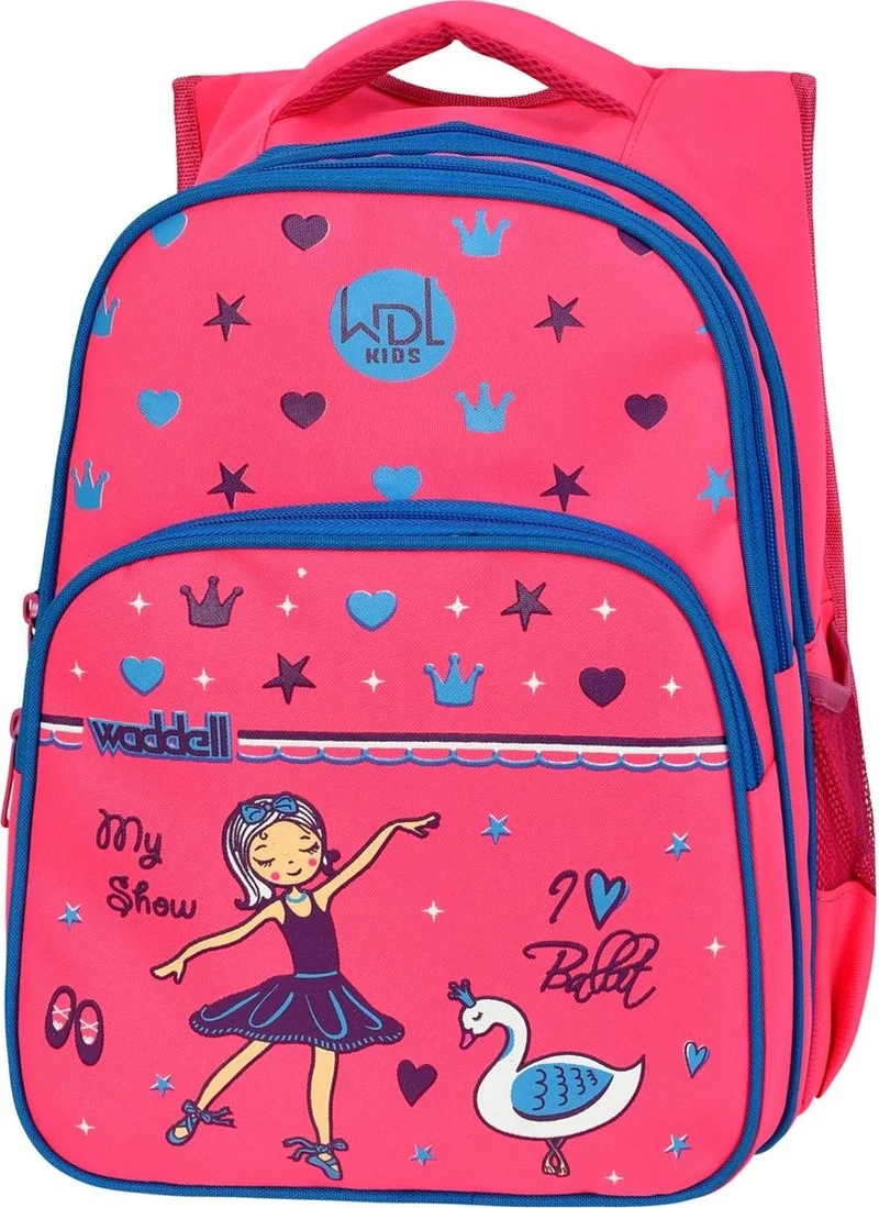 Waddell Licensed Pink Ballerina Patterned Primary School Backpack and Lunchbox