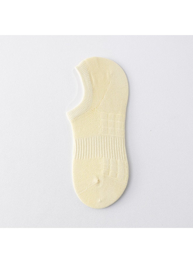 Shougu Women's Thin Anti Slip And Non Shedding Boat Socks With Shallow Mouth 10 Piece Set 