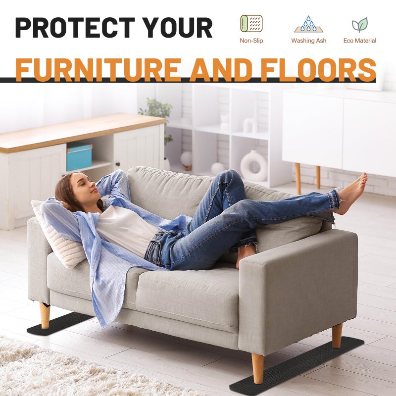 SDSNTE 4 PCS 30Inch Non-Slip Furniture Rail Pads for Hardwood Floors and Other Types of Floors, Keeping Recliners, Sofas, Couches, Chairs, and Furniture in Place - Image 4