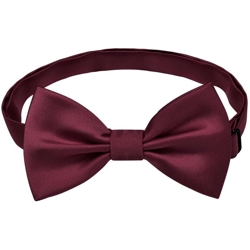 Branduce Burgundy Bow Ties for Boys Pre Tied Toddler Bow Tie Adjustable Wine Red Kids Bowties for Wedding Party (BB12-01) - Image 3