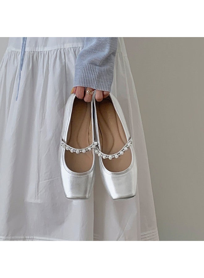 YEARCON Genuine Leather】2025 Spring/autumn New Versatile Business Commute Women's Flats, Casual Lightweight Mary Jane Shoes - Image 3