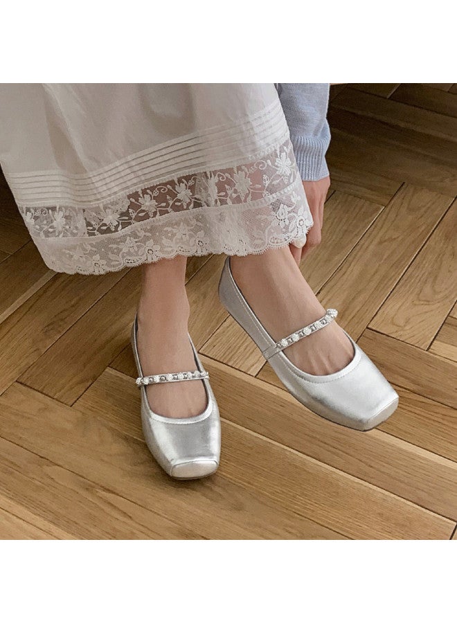 YEARCON Genuine Leather】2025 Spring/autumn New Versatile Business Commute Women's Flats, Casual Lightweight Mary Jane Shoes - Image 4