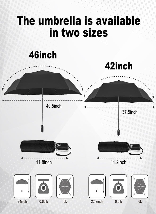 Lejorain Mini Automatic Umbrella for Travel - Flat Compact Folding Umbrella Lightweight Portable Umbrellas for Rain Paraguas - Image 3