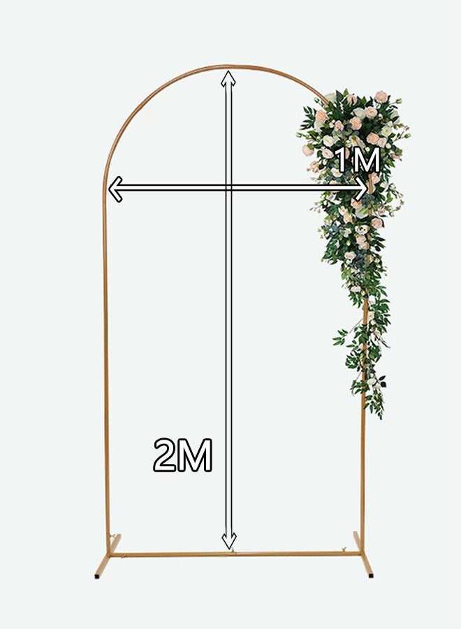 1x2m Arch Backdrop Stand Metal Gold Wedding Arch Frame Backdrops Stand Frame for Birthday Party Baby Shower Graduation Decoration  - Image 2