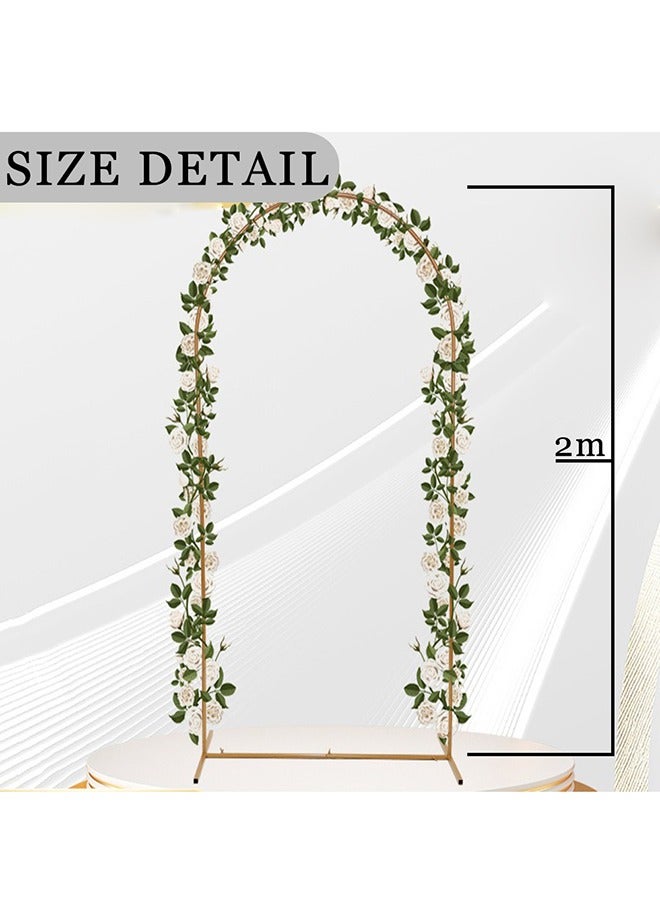 1x2m Arch Backdrop Stand Metal Gold Wedding Arch Frame Backdrops Stand Frame for Birthday Party Baby Shower Graduation Decoration  - Image 4